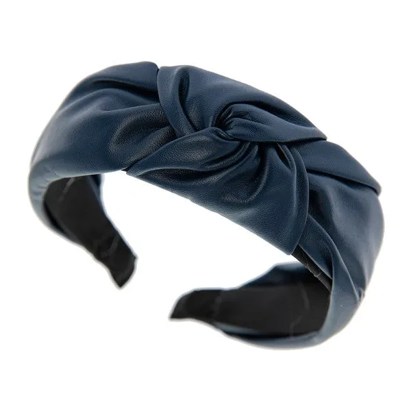 Faux Leather Knotted Headband