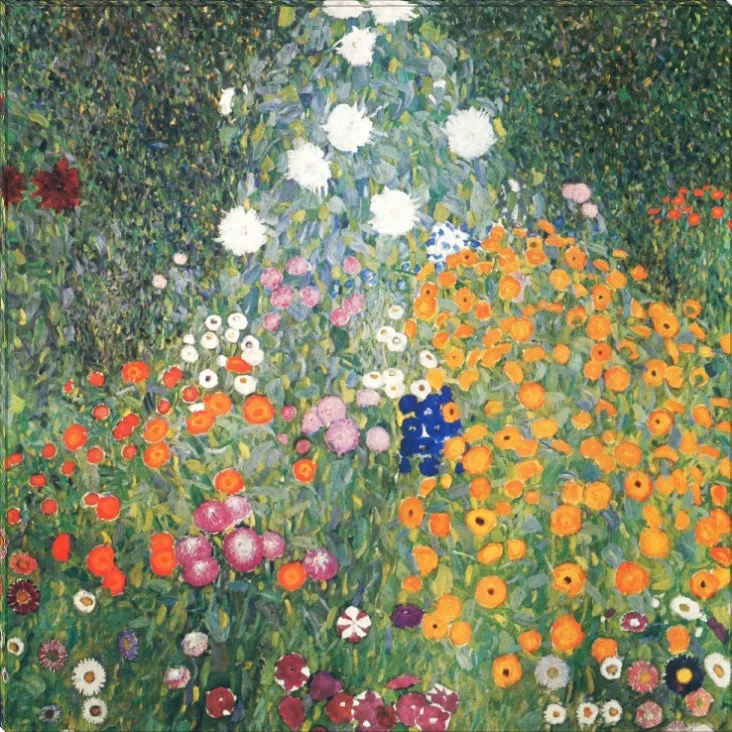 Flower Garden | Gustav Klimt Masters Classic Art in Gallery Wrapped Canvas | Various Sizes