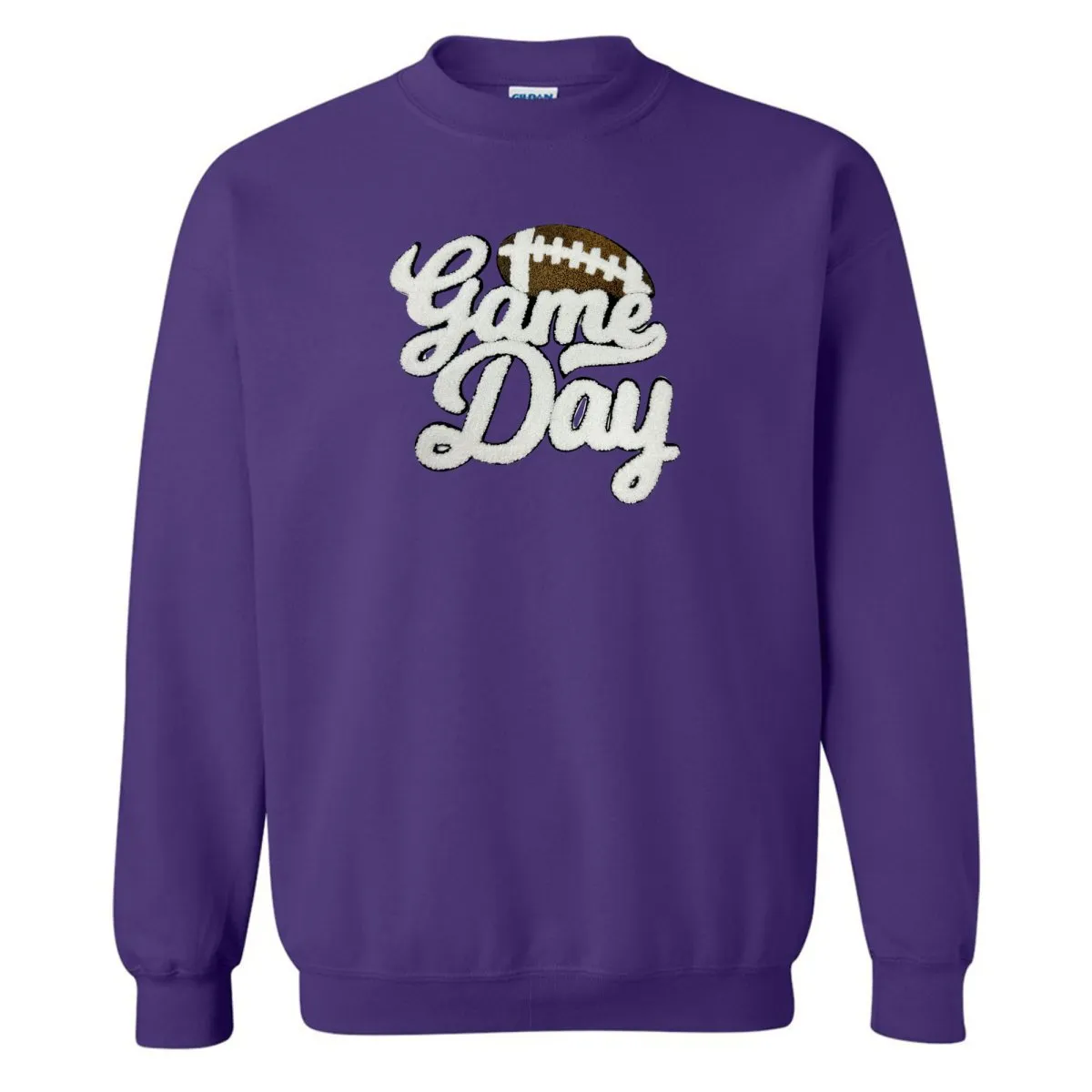 Football 'Gameday' Letter Patch Crewneck Sweatshirt