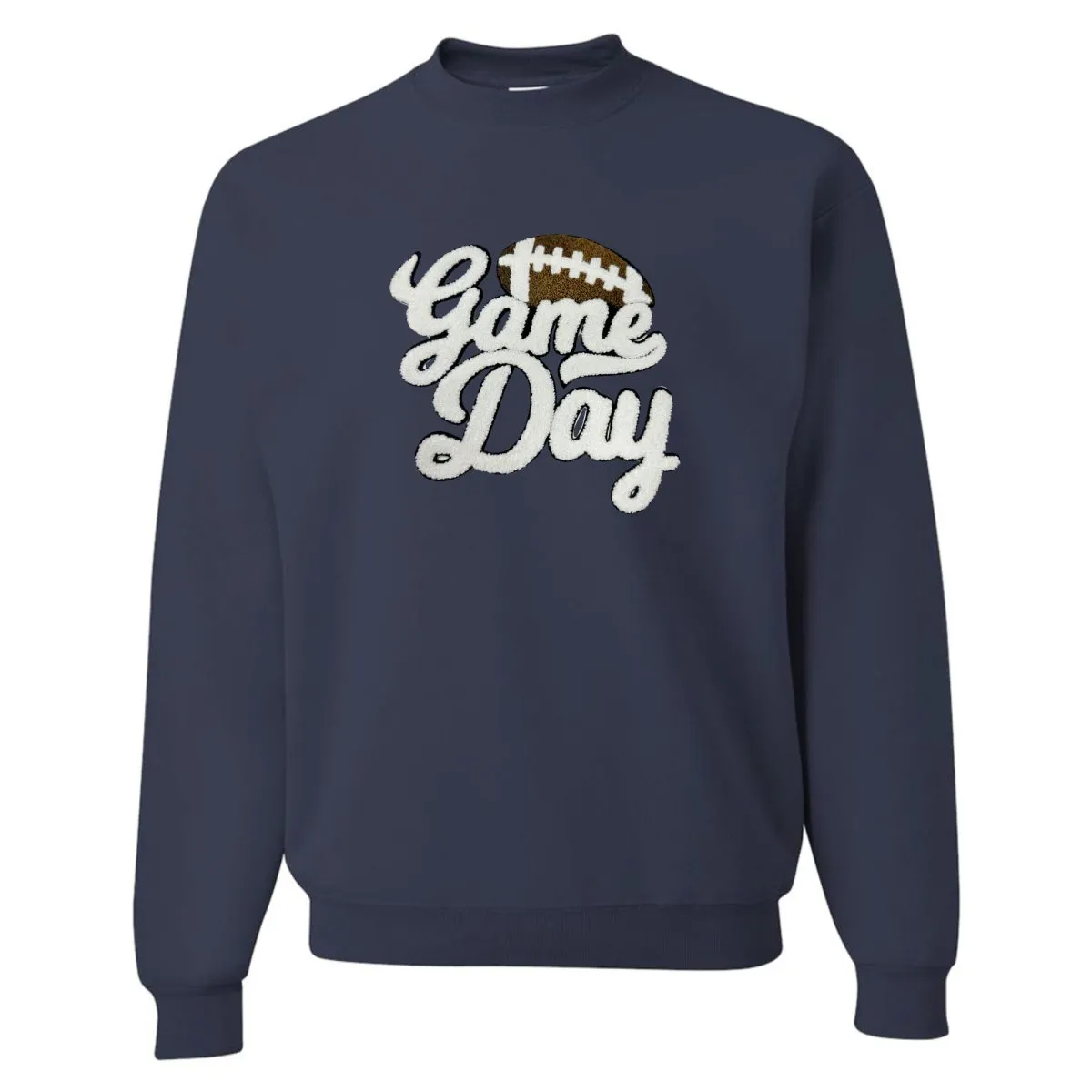 Football 'Gameday' Letter Patch Crewneck Sweatshirt