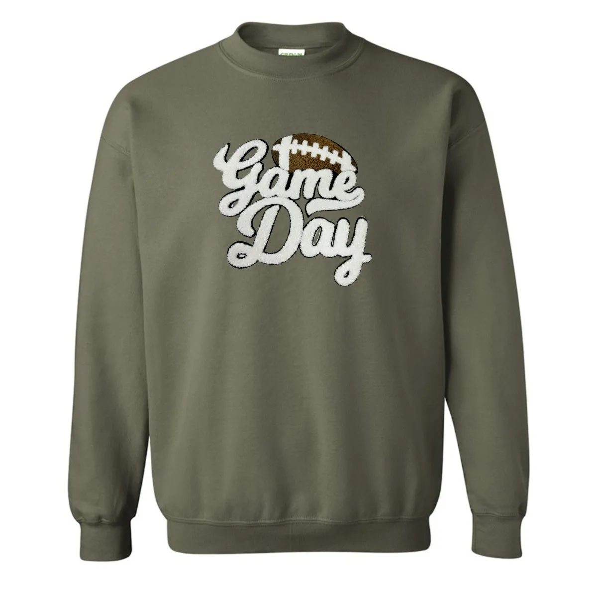 Football 'Gameday' Letter Patch Crewneck Sweatshirt