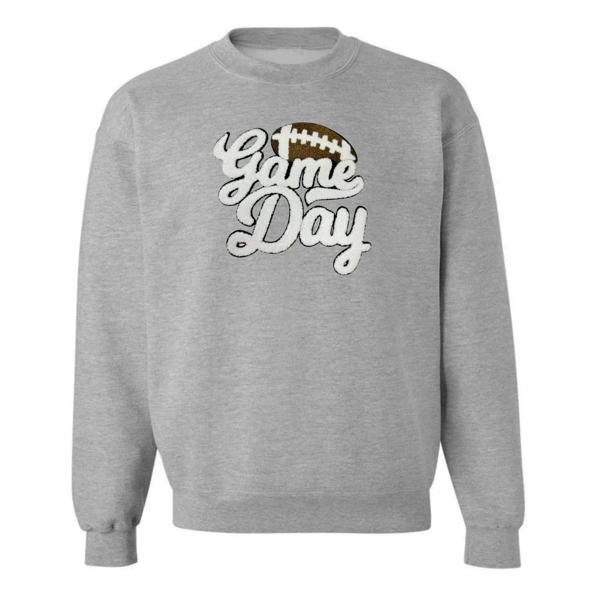 Football 'Gameday' Letter Patch Crewneck Sweatshirt