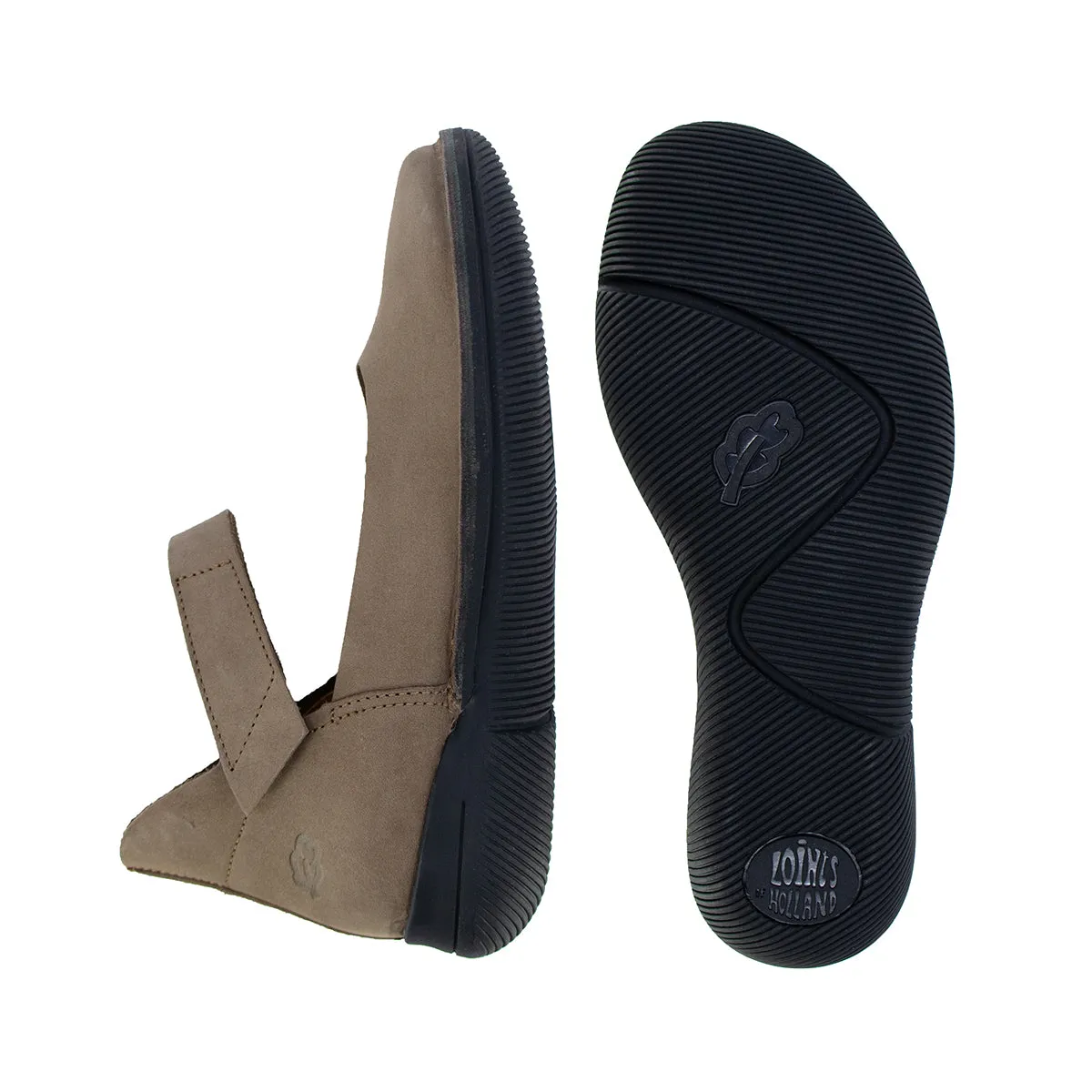 Froom Taupe Supported Strap Flats