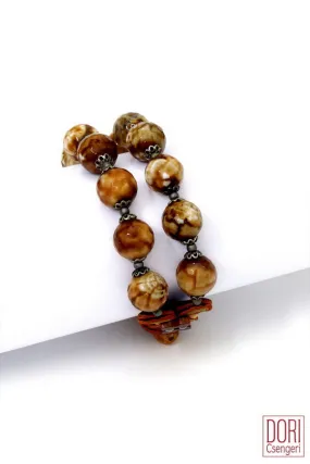 Hailey Two Line Agate Bracelet