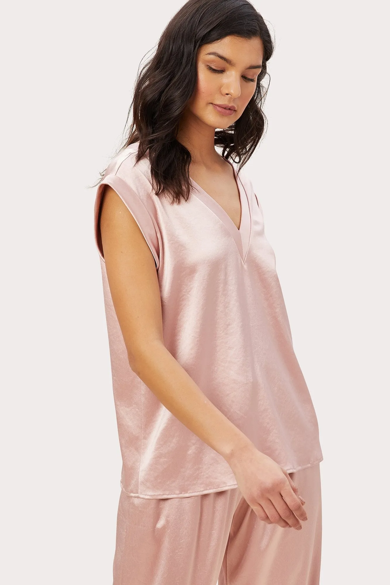 Hammered Satin Mila Reversible Top