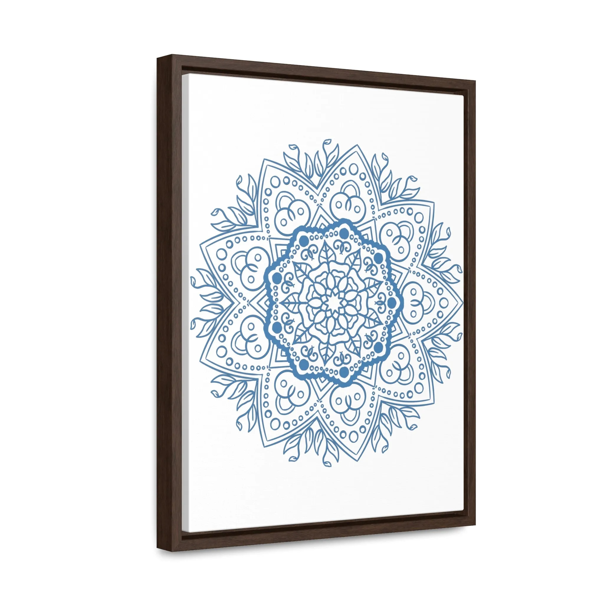 Handmade Mandala Art - Steel Blue - Gallery Canvas Wraps