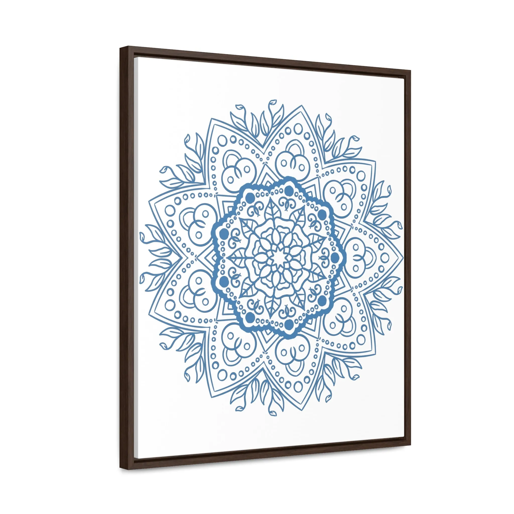 Handmade Mandala Art - Steel Blue - Gallery Canvas Wraps