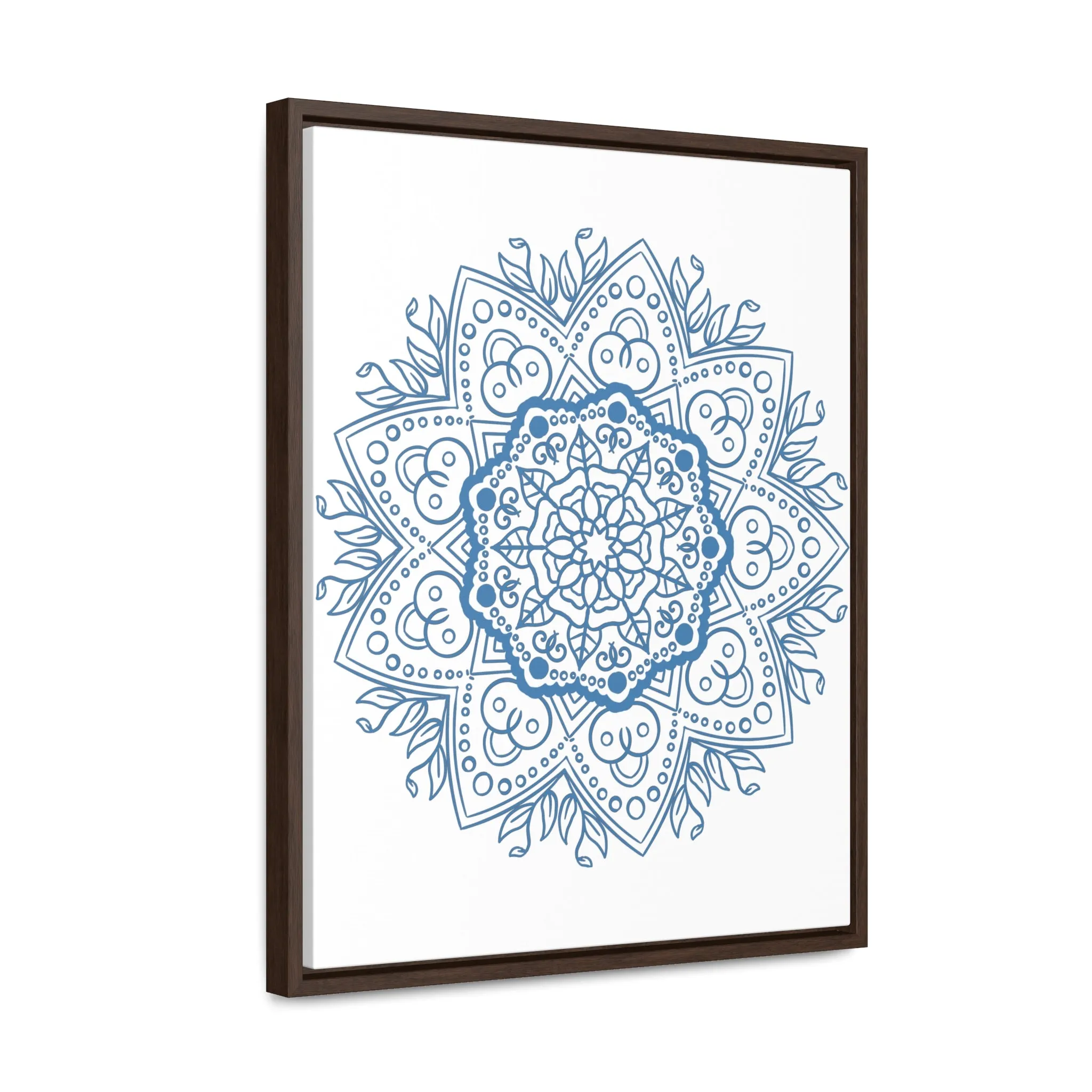 Handmade Mandala Art - Steel Blue - Gallery Canvas Wraps