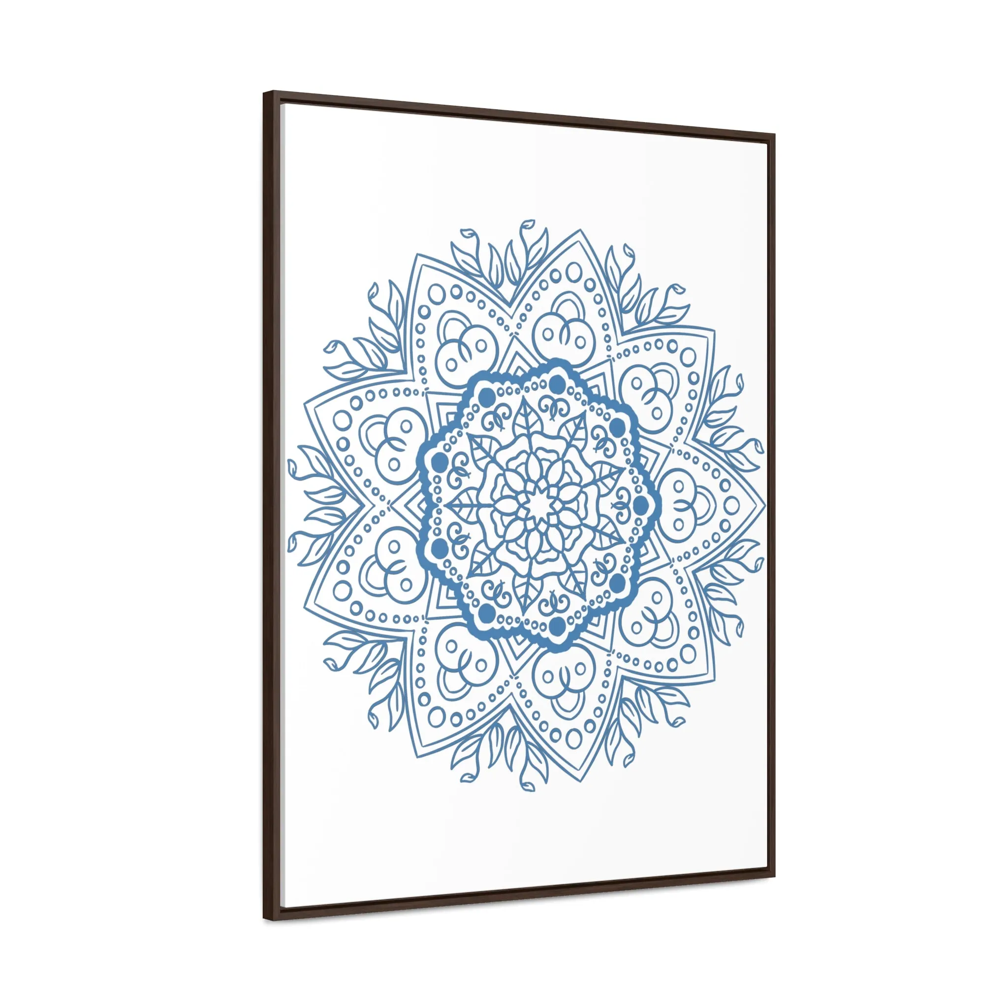 Handmade Mandala Art - Steel Blue - Gallery Canvas Wraps