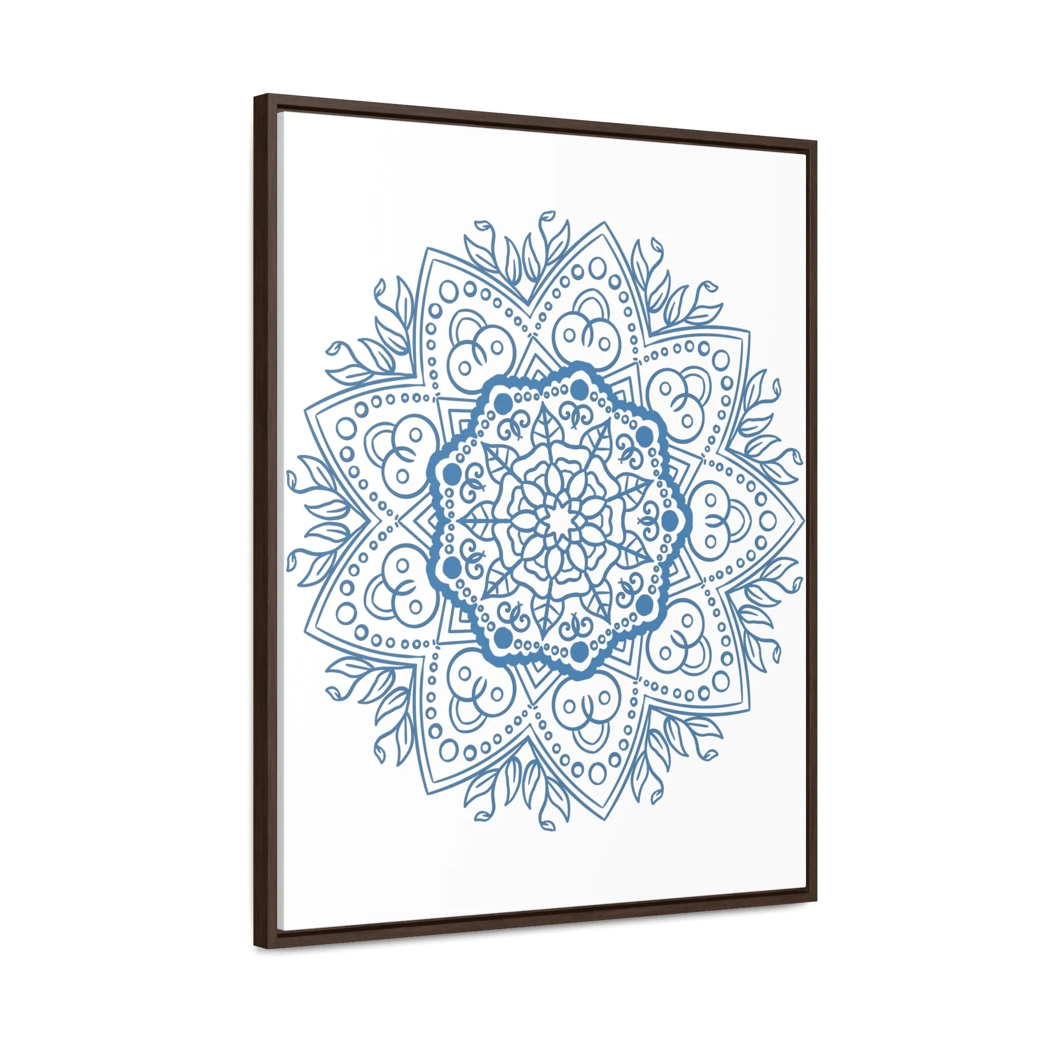 Handmade Mandala Art - Steel Blue - Gallery Canvas Wraps