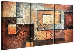 HOME ART - ABSTRACT ART GICLEE CANVAS PRINTS MODERN ART FRAMED CANVAS WALL ART FOR HOME DECOR PERFECT 3 PANELS WALL DECORATIONS ABSTRACT PAINTINGS FOR LIVING ROOM BEDROOM DINING ROOM BATHROOM OFFICE