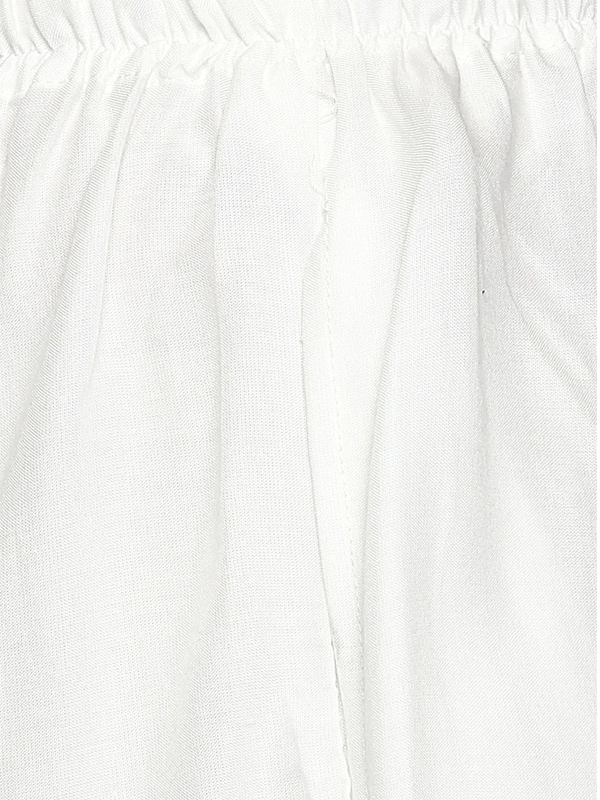 Ishin Rayon White Solid Flared Women's Palazzo