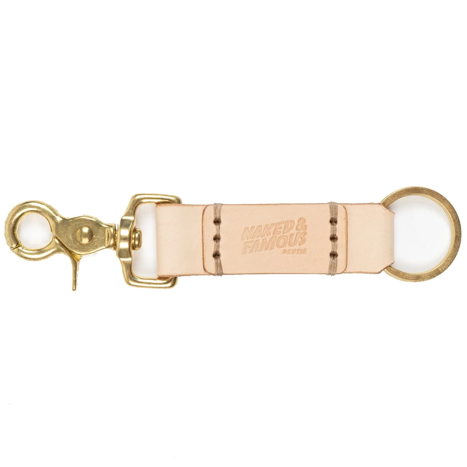 Key Chain - Bovine Leather - Natural