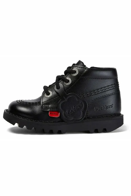 Kickers Kick Hi Zip black leather