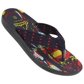 Kid's Printed Flip Flop Sandals  - WK751 Blue Red