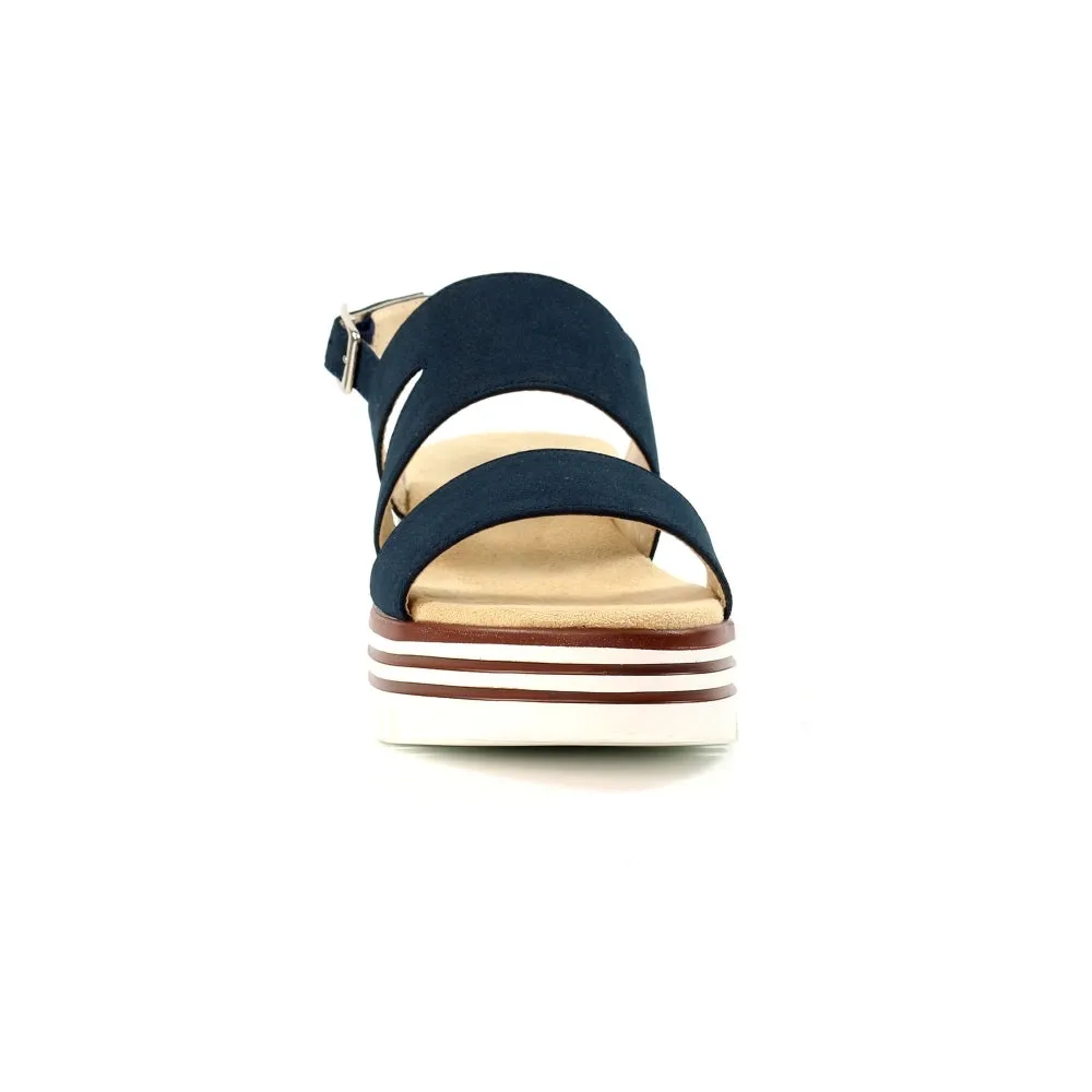 Ladies Lunar Sandal Navy Chunky Comfort Jocelyn sale