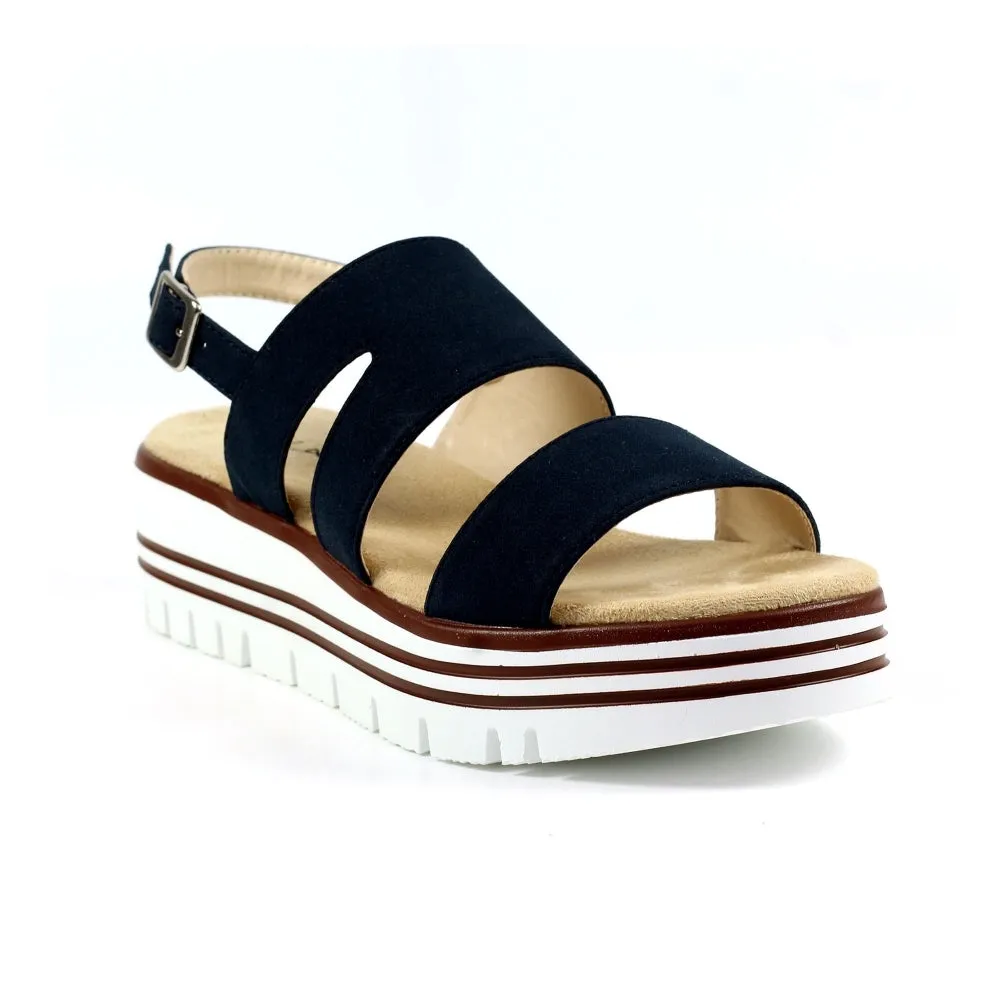 Ladies Lunar Sandal Navy Chunky Comfort Jocelyn sale