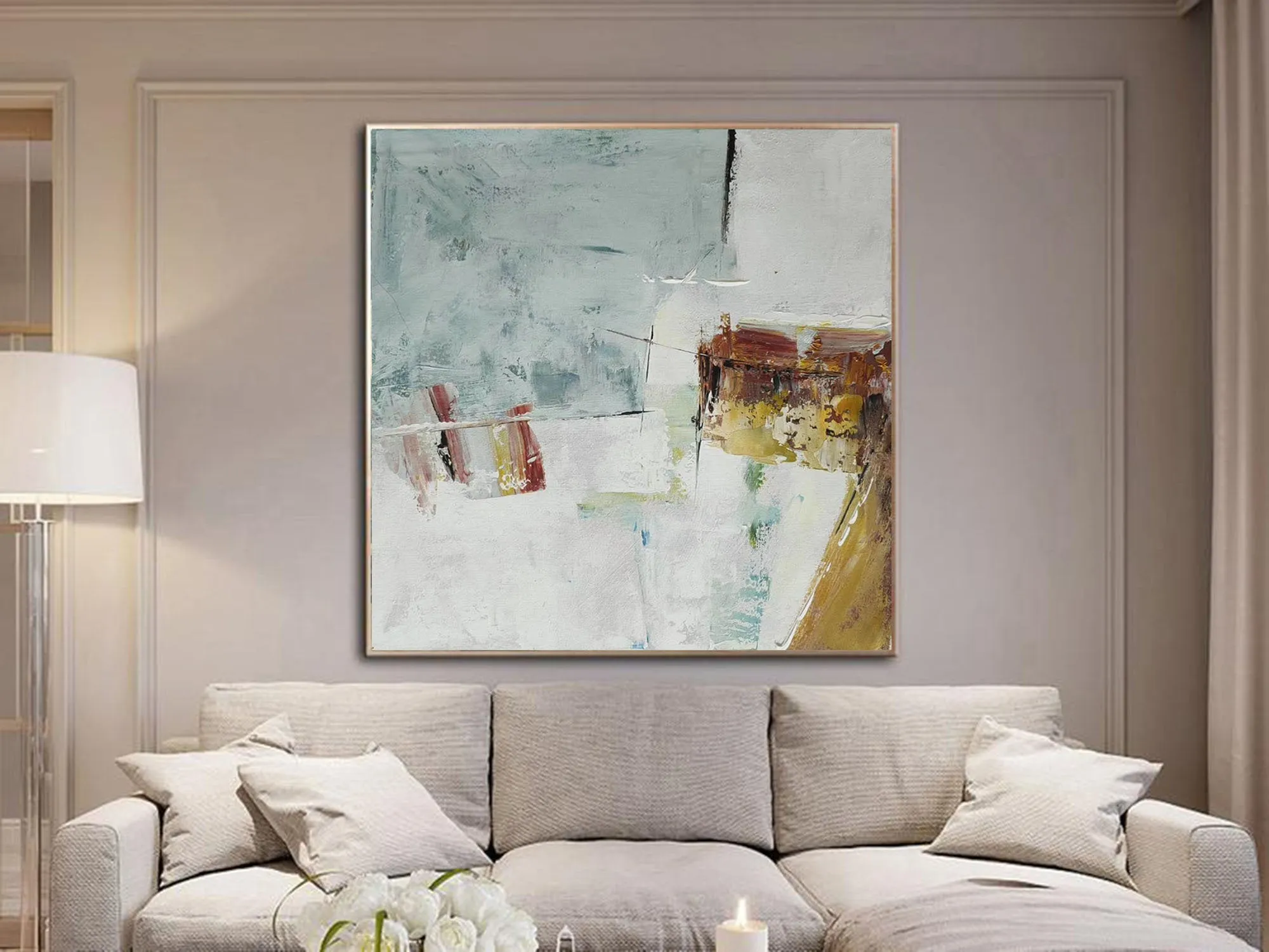 Large Contemporary Paintings Big Painting for Living Room Op083