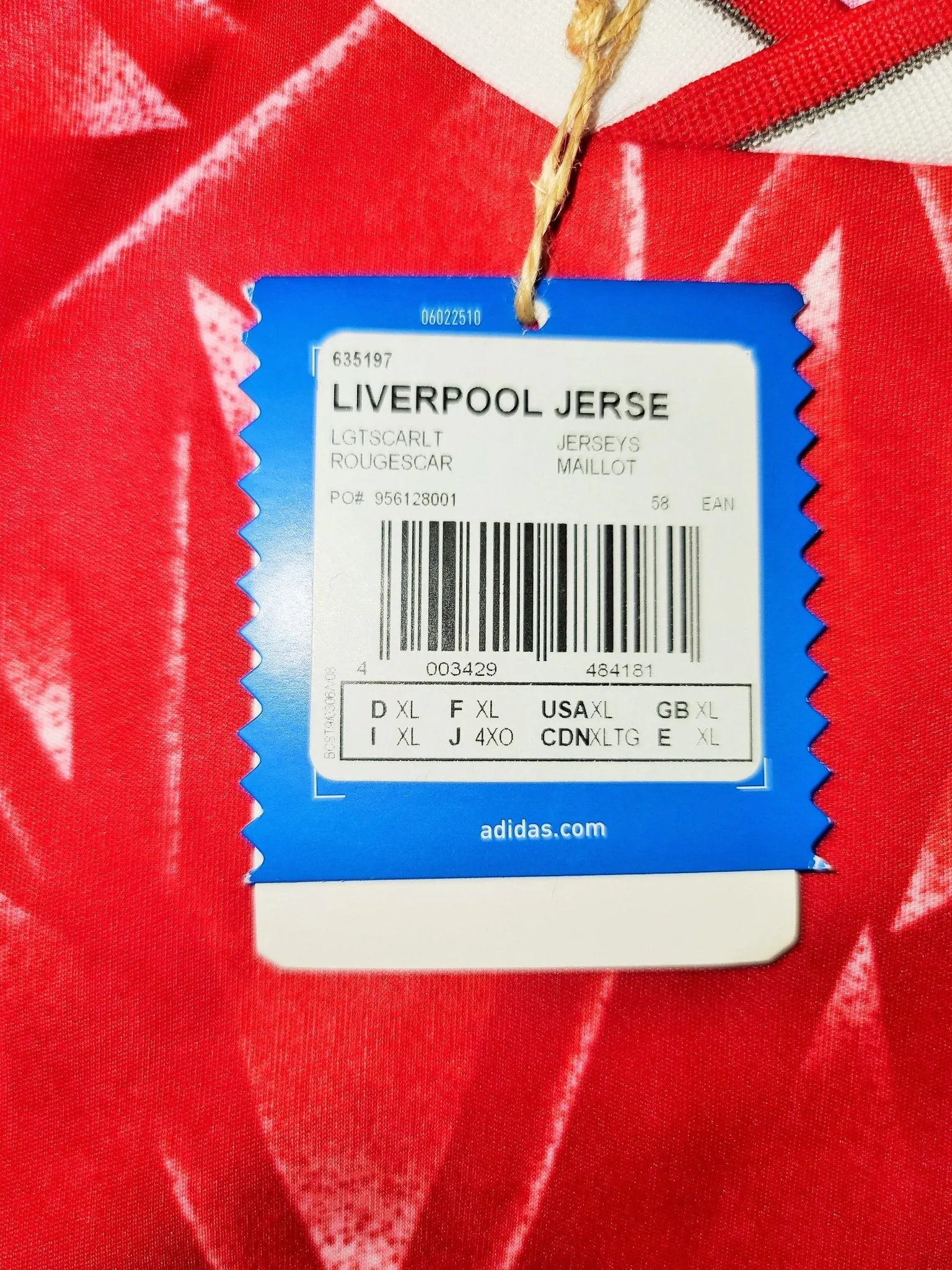 Liverpool Adidas Originals CANDY 1989 1990 1991 Home Jersey Shirt BNWT XL SKU# 635197 AK9001