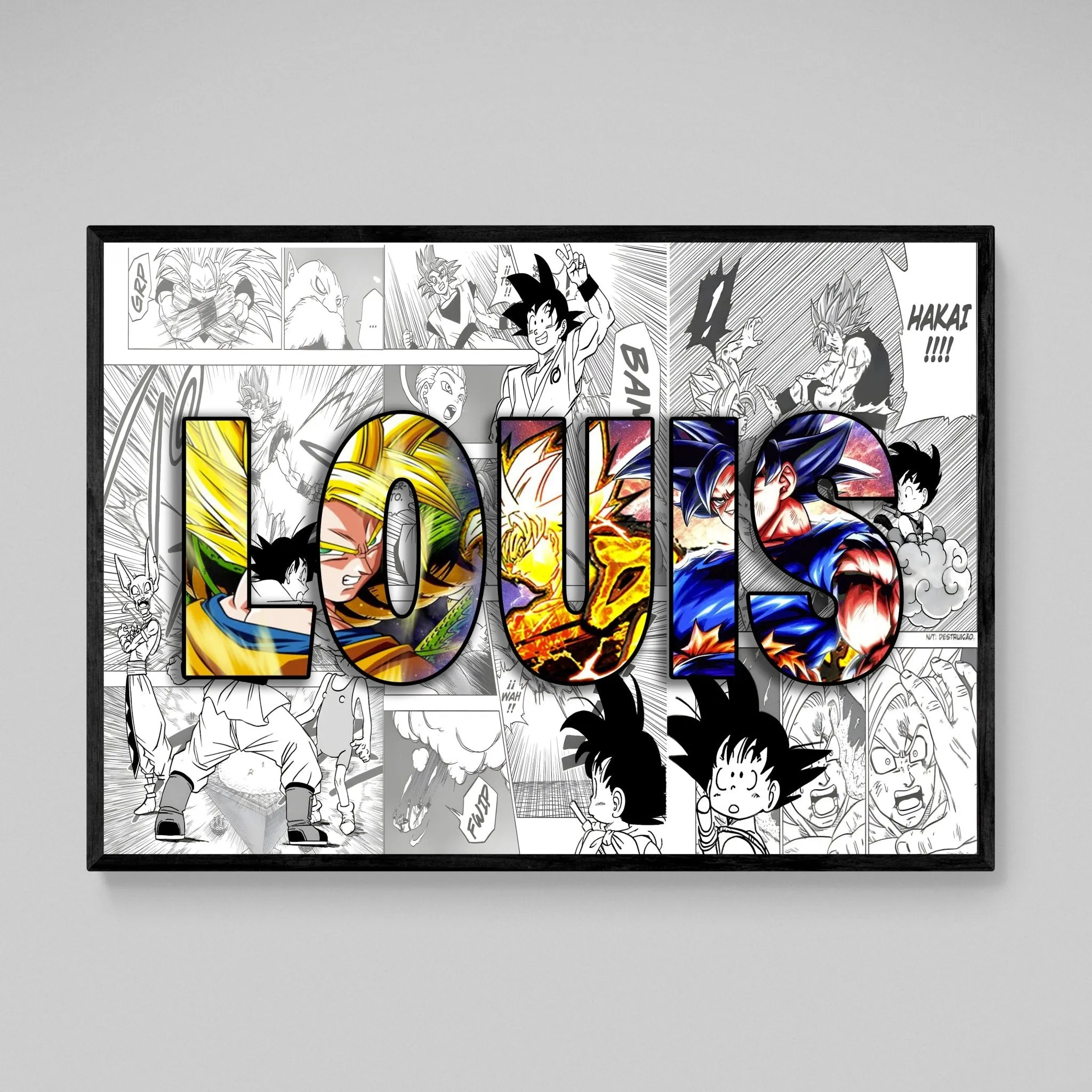 Manga Personalized Name Canvas