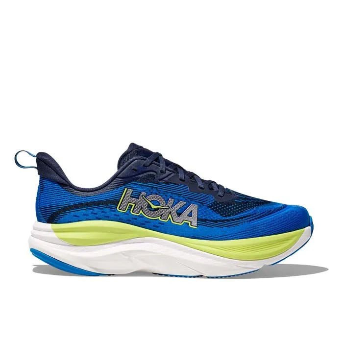 Mens Hoka Skyflow in Varsity Navy/Electric Cobalt