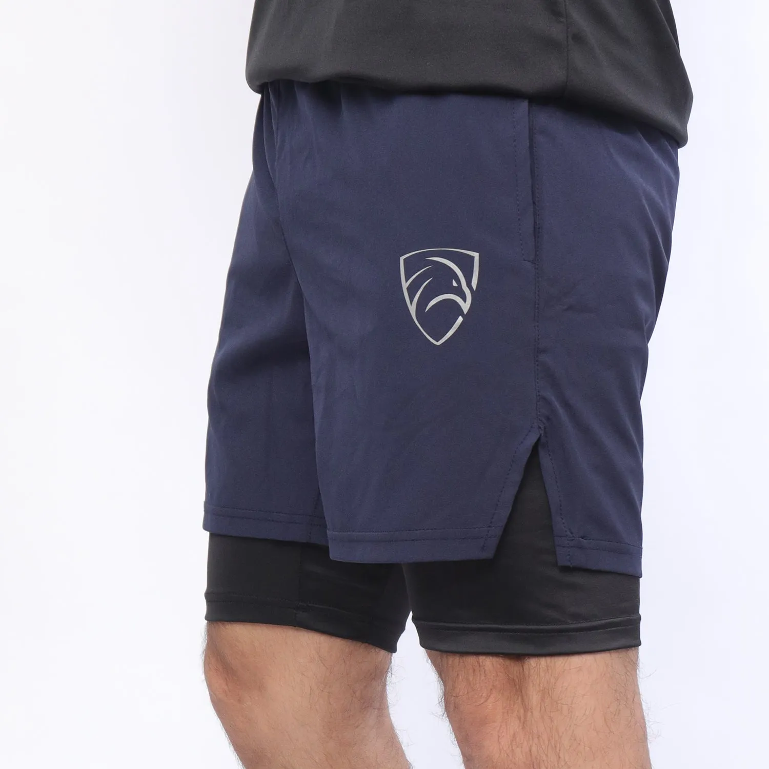 Navy/Black Micro Premium Compression Shorts