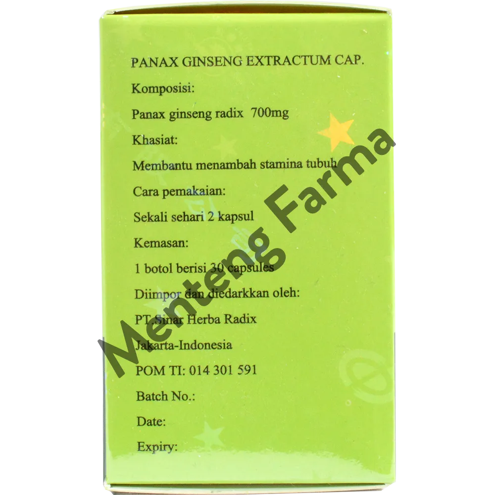 Panax Ginseng Extractum Capsules (Pine Brand)