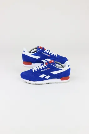 Reebok Classics Mens Leather Clip Union Jack Trainers Team Dark Royal/White/Power Red NEW