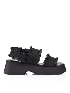 Scarlet Flatform Sandals - Black