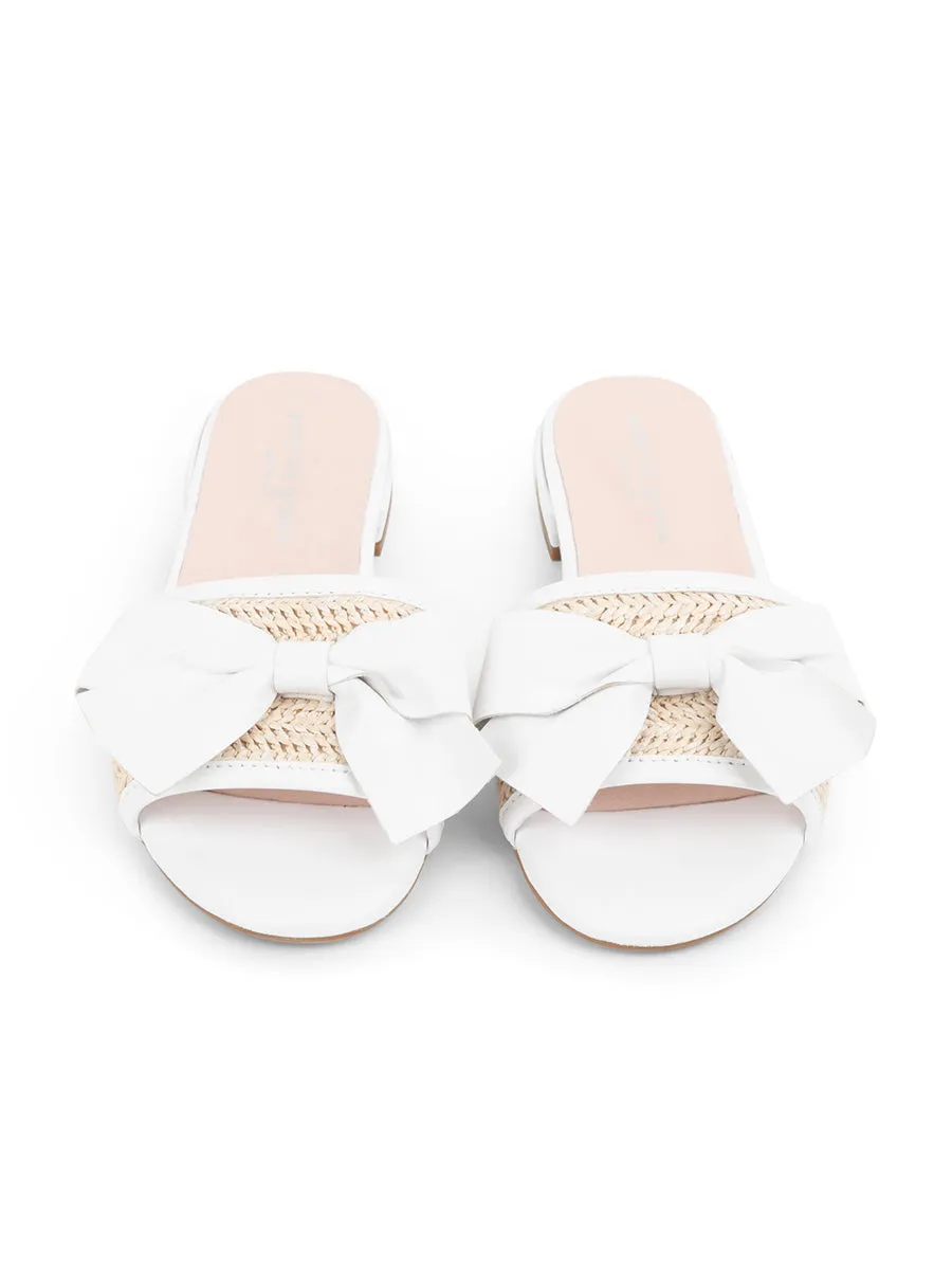 St. Tropez Raffia Slide Sandal