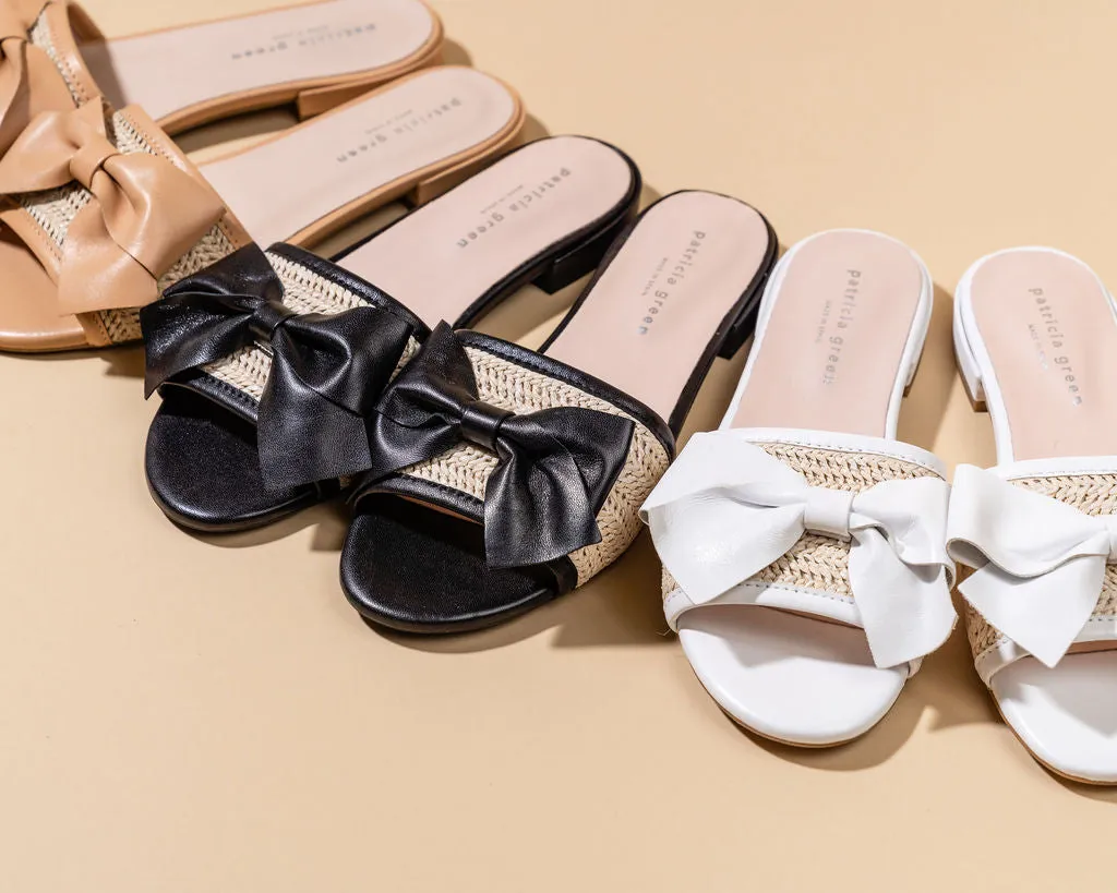 St. Tropez Raffia Slide Sandal