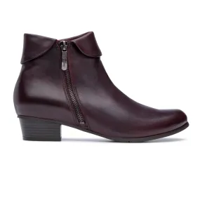 Stefany Lat Zip Boot Wine