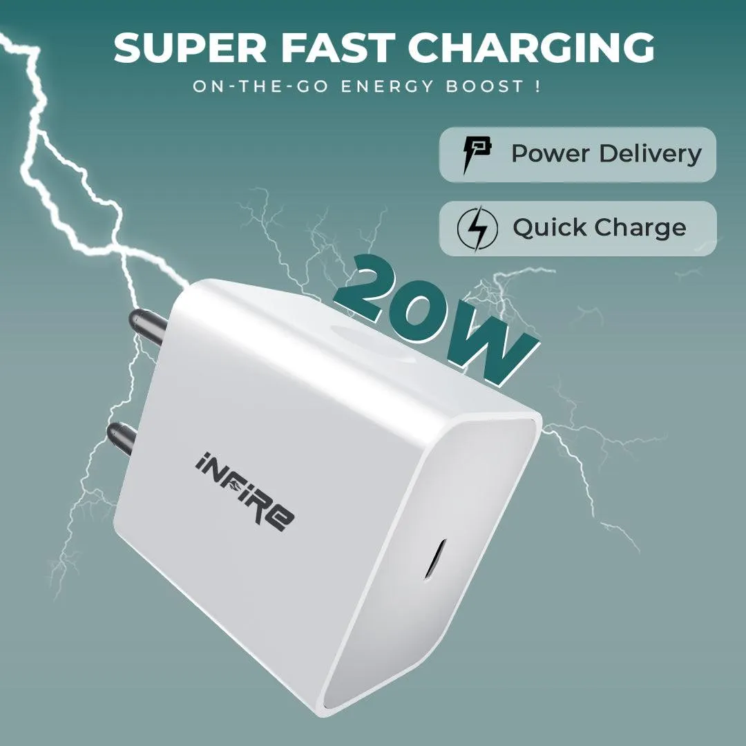 Swift PD 20W Type C Travel Adapter with Fast Charging