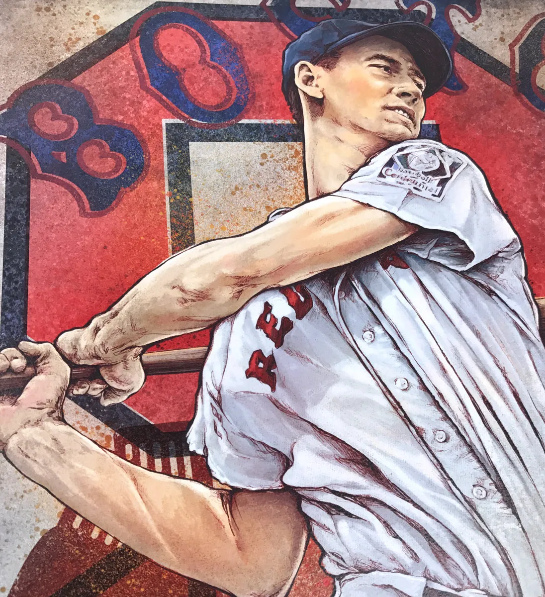 Ted Williams Original Artwork Fine Art Print