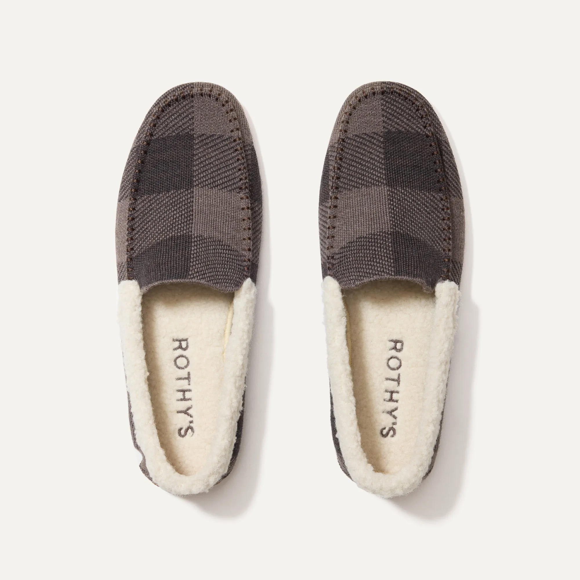 The Men's Slipper - Brown Buffalo Check