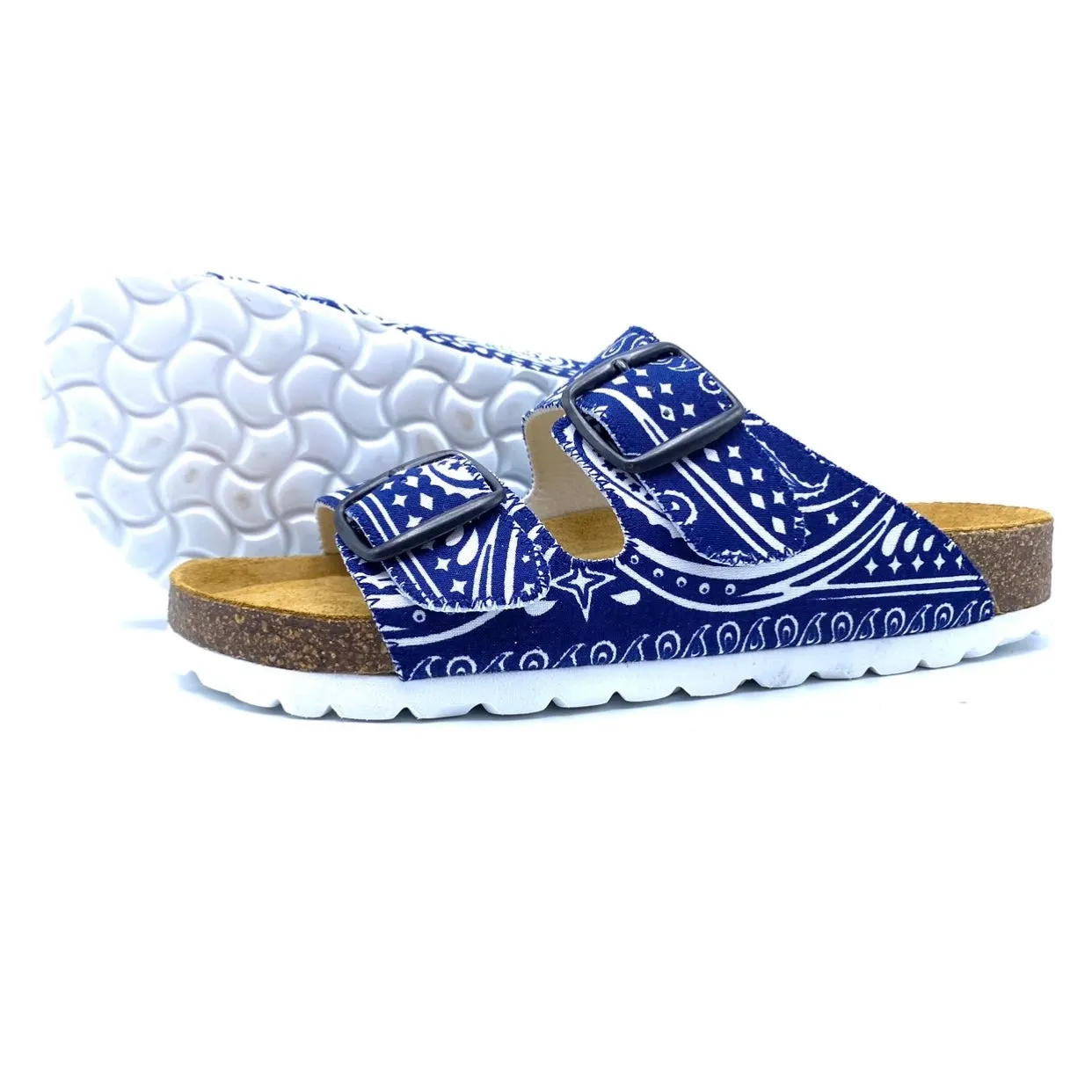 Thora 2-buckle Sandals | Original Navy Bandana