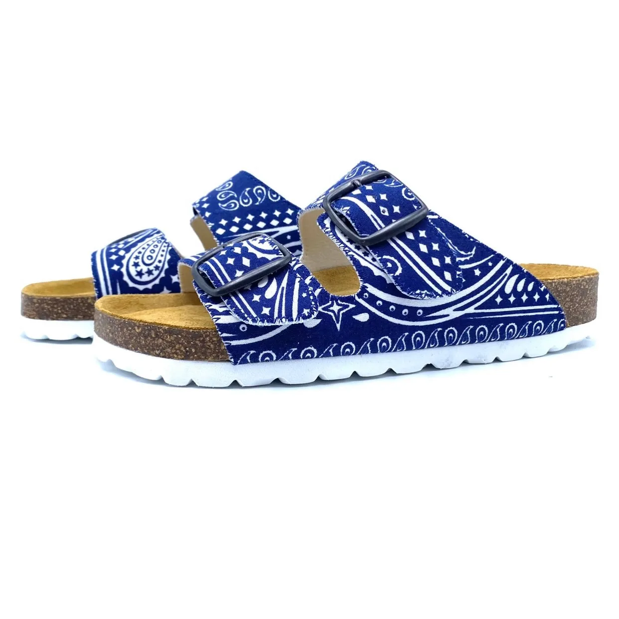 Thora 2-buckle Sandals | Original Navy Bandana