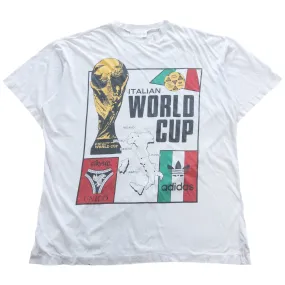 Vintage Adidas Italian World Cup T Shirt Size L