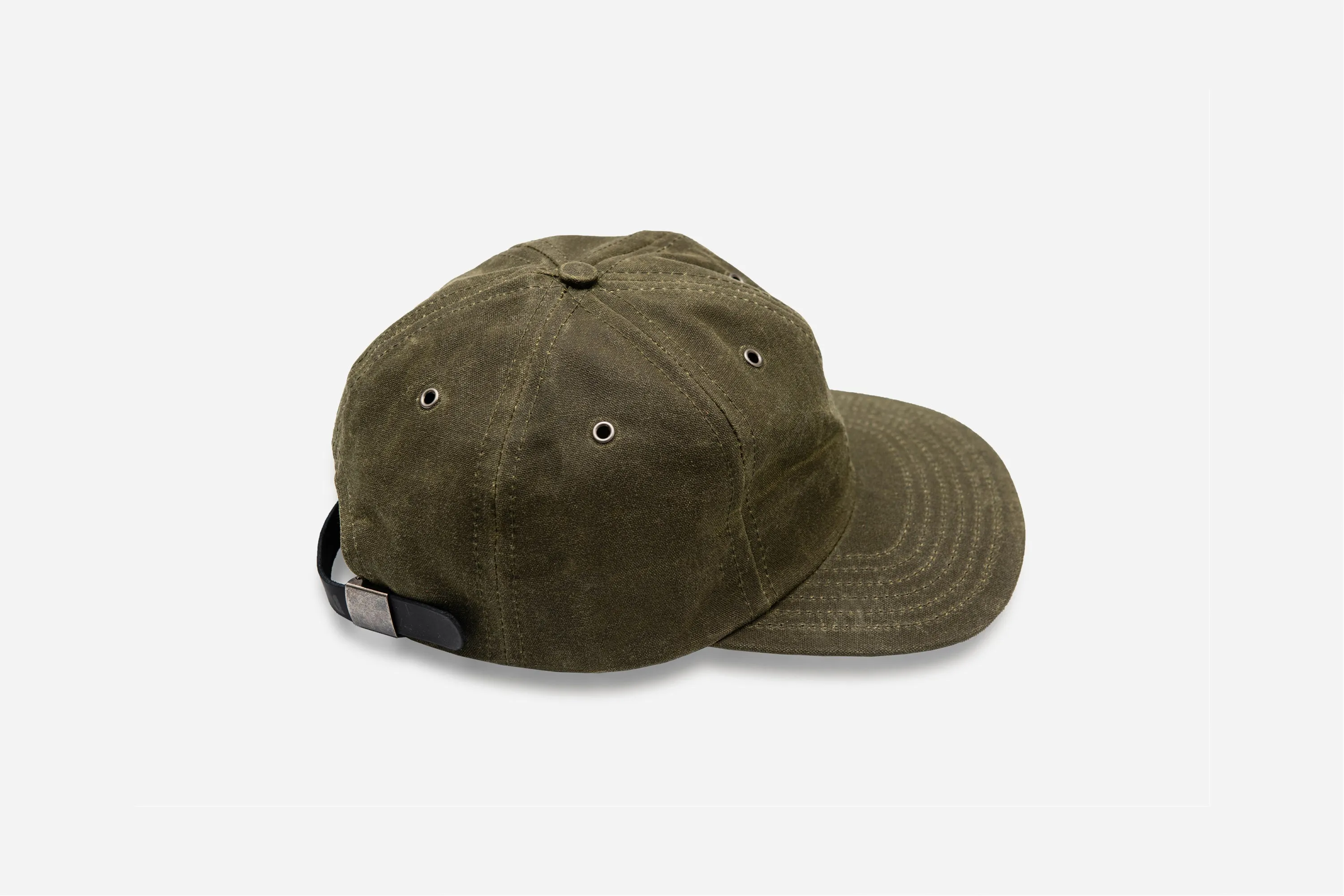 Waxed Canvas Baseball Cap ~ Olive